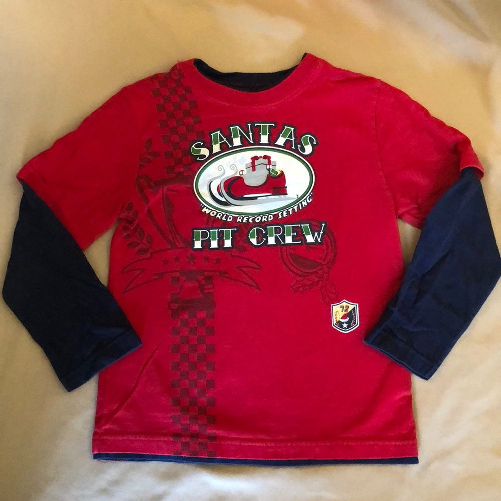 Santa’s pit crew long sleeve shirt